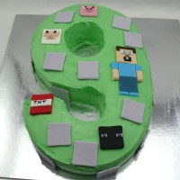Minecraft Number Cake